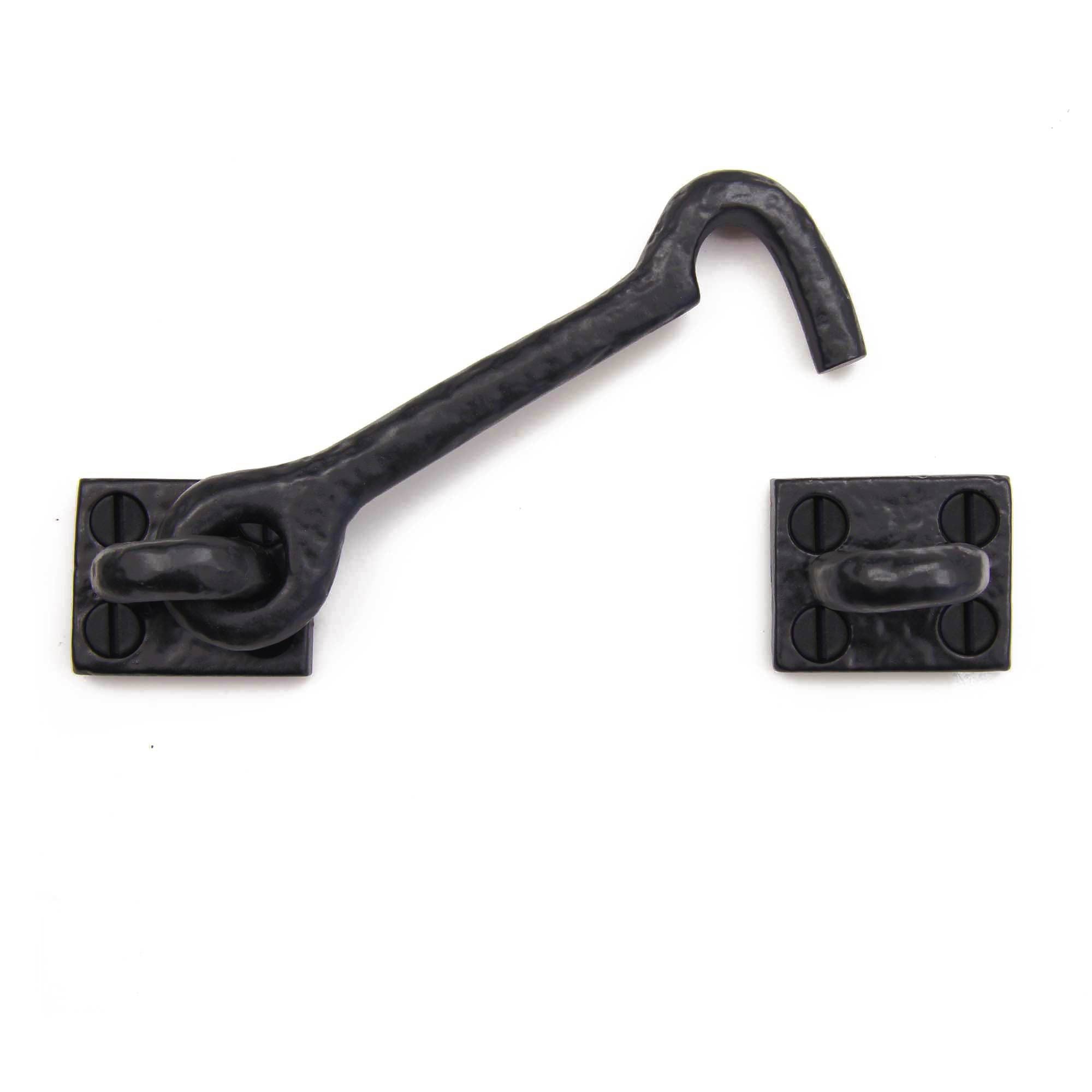 Renovators Supply Black Iron Eye Hook Latch 4.5 Swivel Style